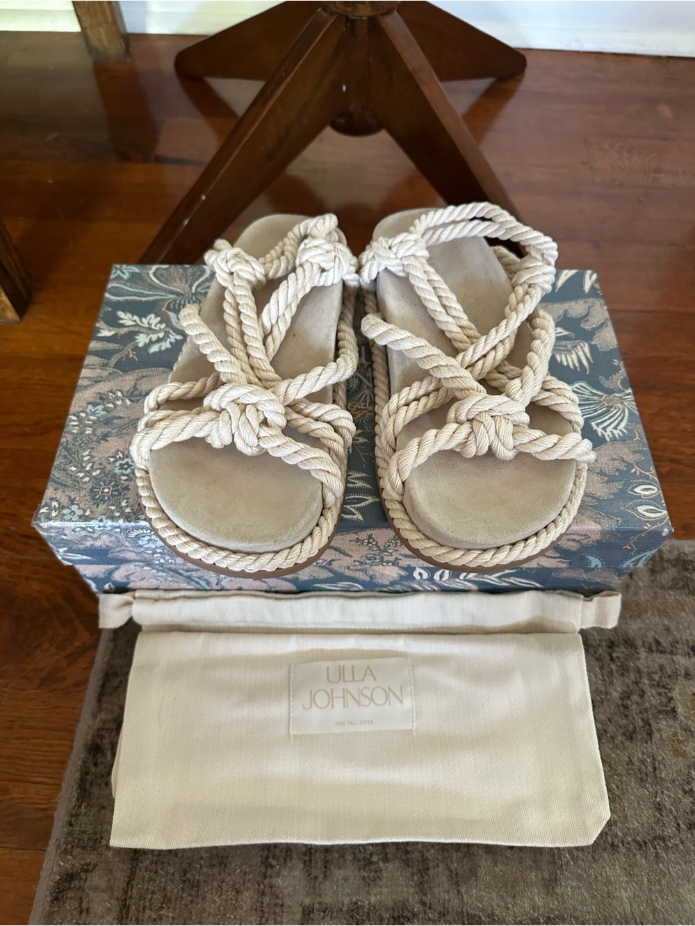 Ulla Johnson Natural Rope-Knot Sandal - fits women size 4 - Picture 3 of 6
